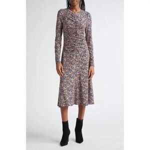 Veronica Beard Gale Floral Long Sleeve Midi Dress size xl